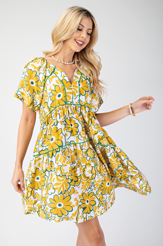 Short sleeve baby doll dress