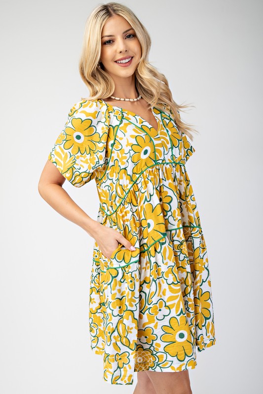 Short sleeve baby doll dress