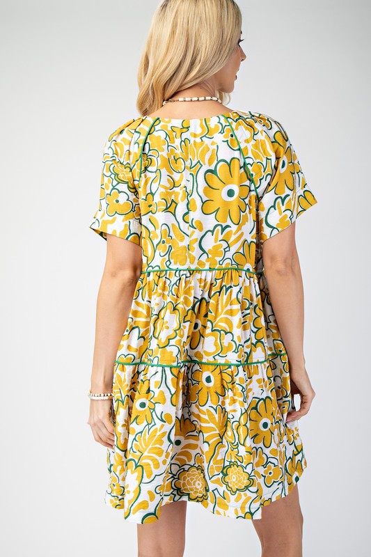 Short sleeve baby doll dress