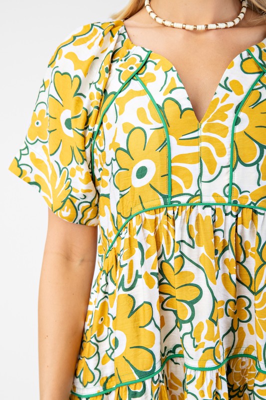 Short sleeve baby doll dress