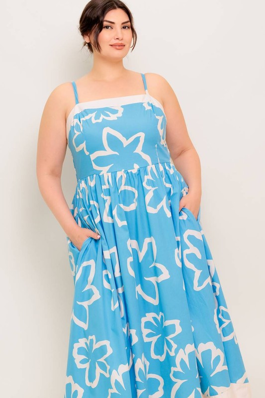 Plus Size Woven Midi Dress
