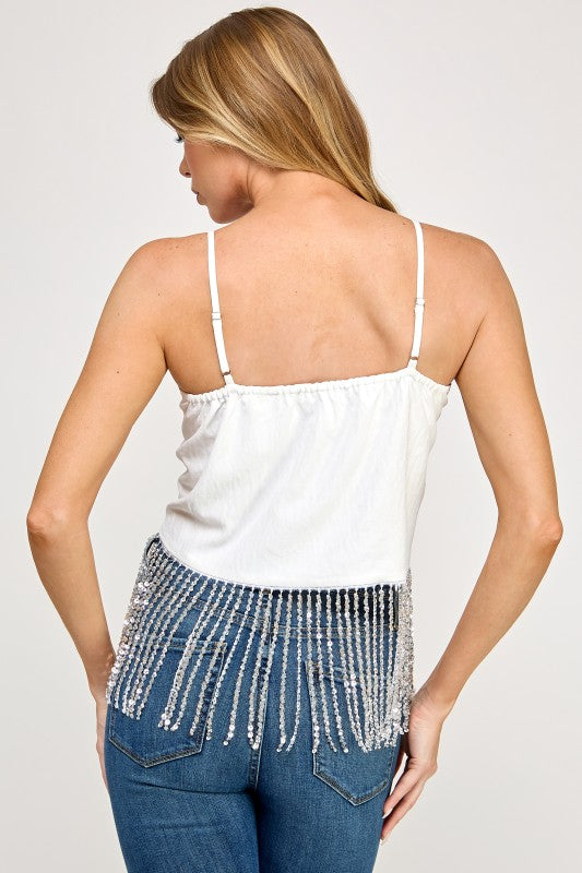 Crop top with beads