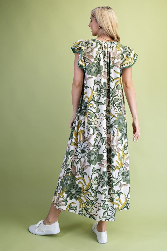 Floral Print Maxi Dress