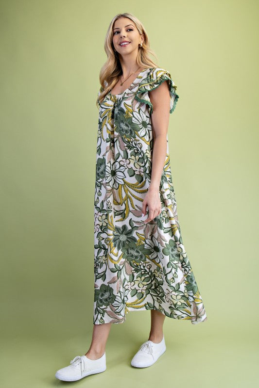 Floral Print Maxi Dress