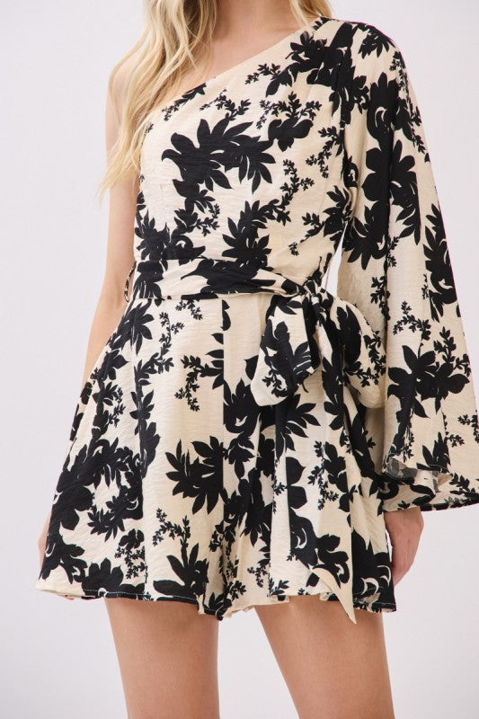 One shoulder romper