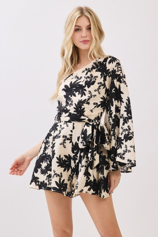 One shoulder romper