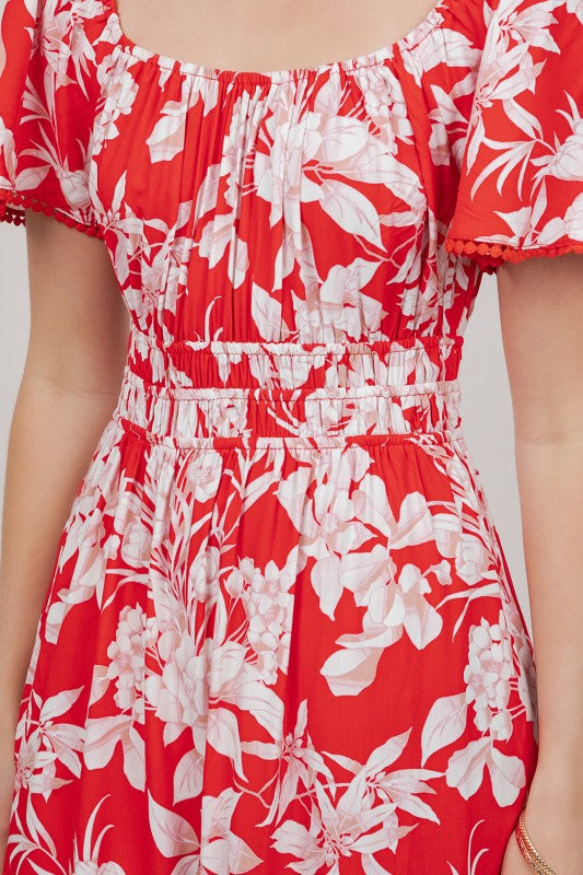 Romantic Flutter Sleeve 2-way Maxi Dress