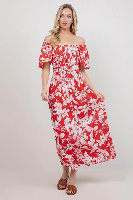 Romantic Flutter Sleeve 2-way Maxi Dress