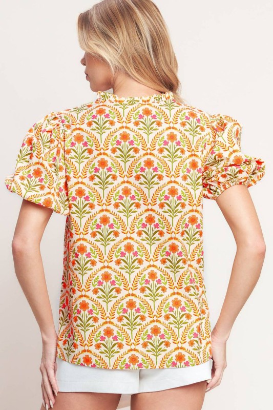 Printed Woven Top