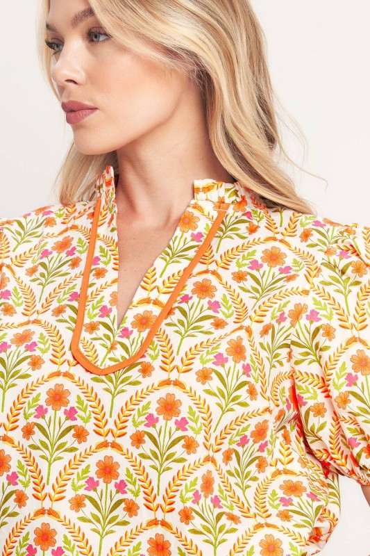 Printed Woven Top