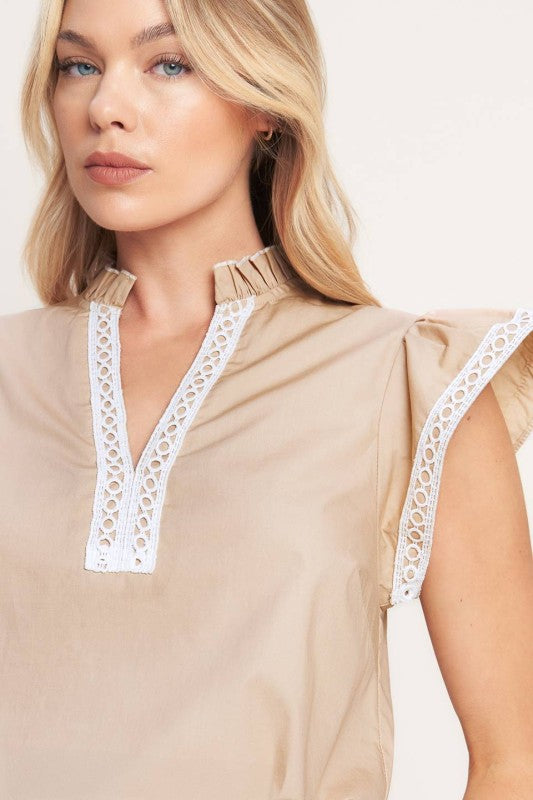 Solid Woven Top