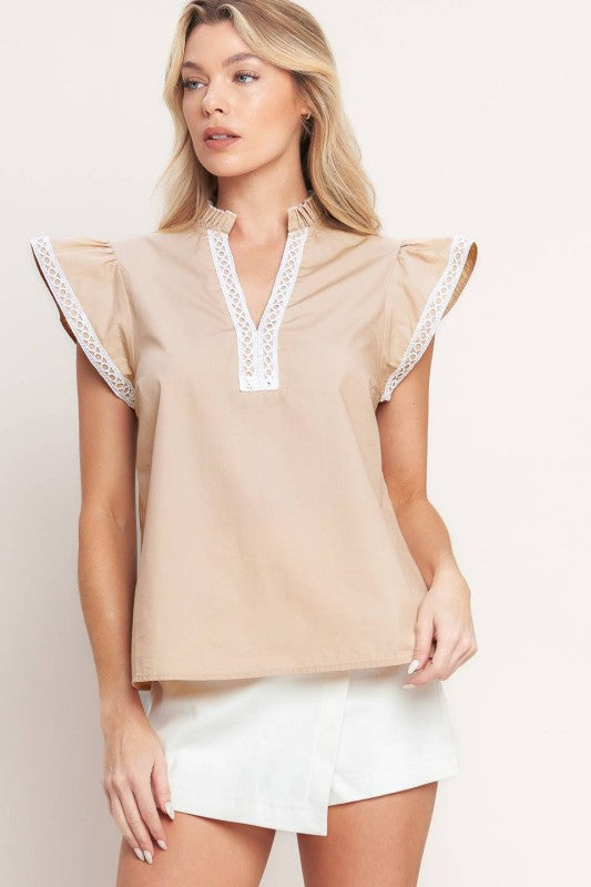 Solid Woven Top