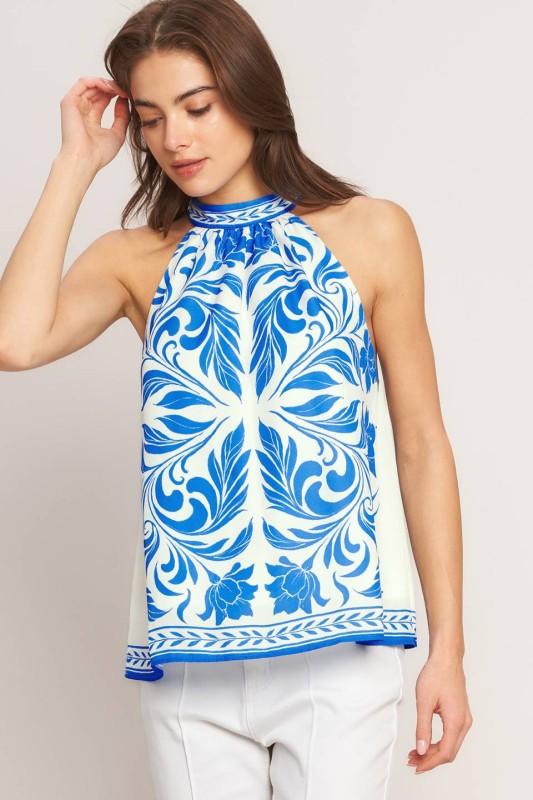 Printed Woven Top