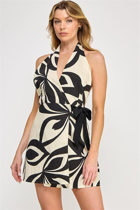Backless mini dress
