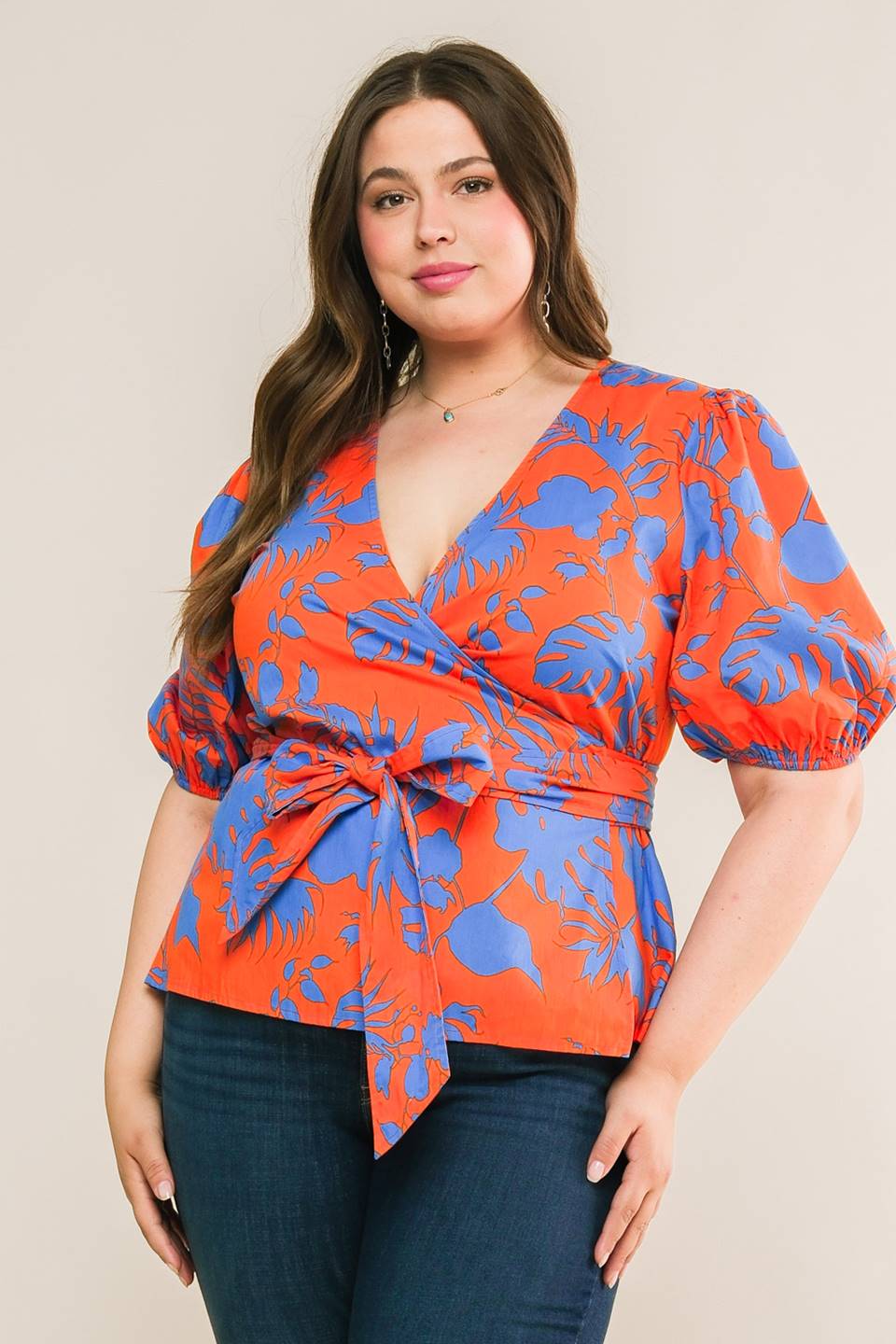 Plus size wrap top