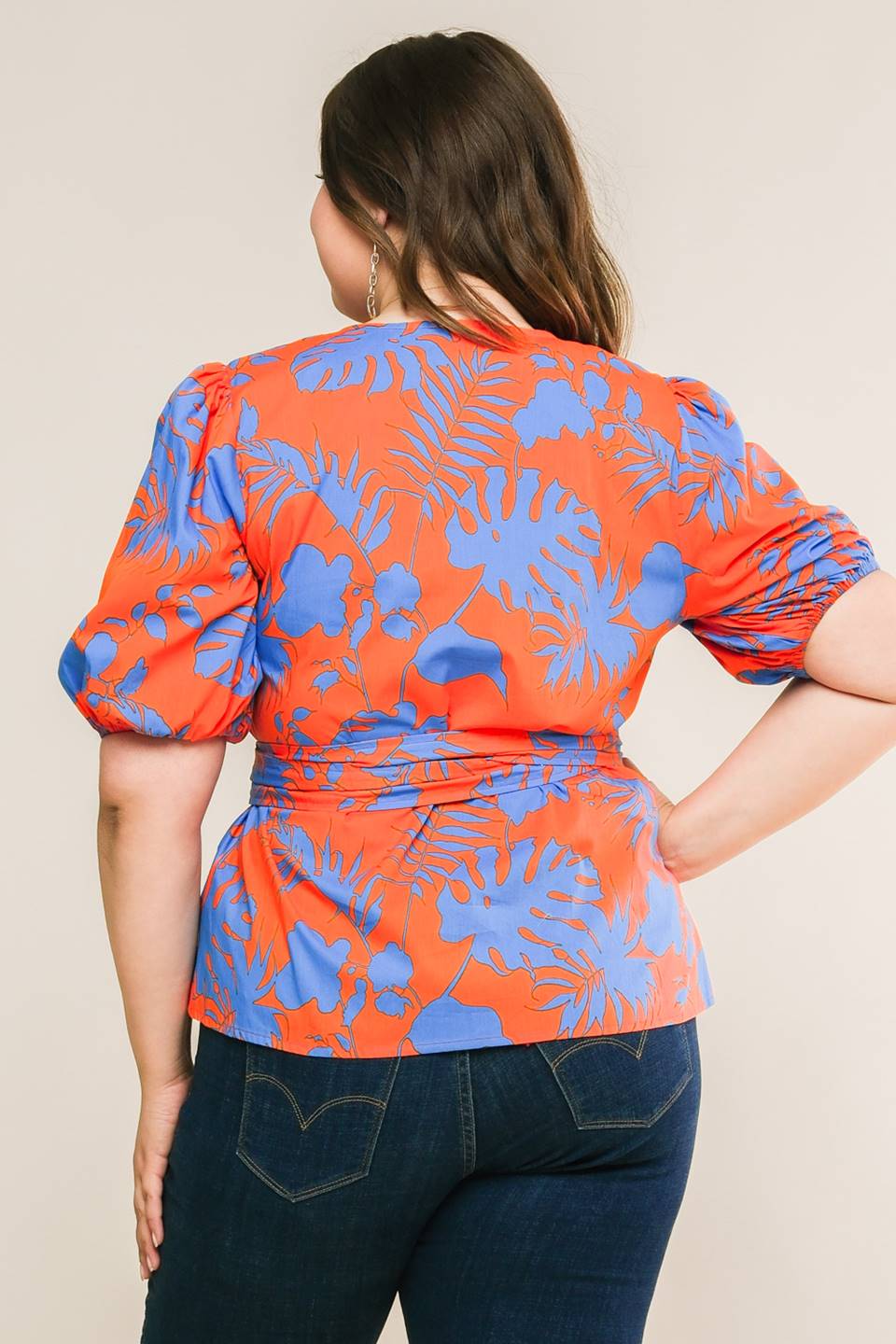 Plus size wrap top